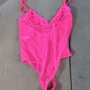 10 Items/$10 Women's Pink Lace Bodysuit